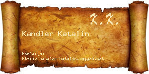 Kandler Katalin névjegykártya